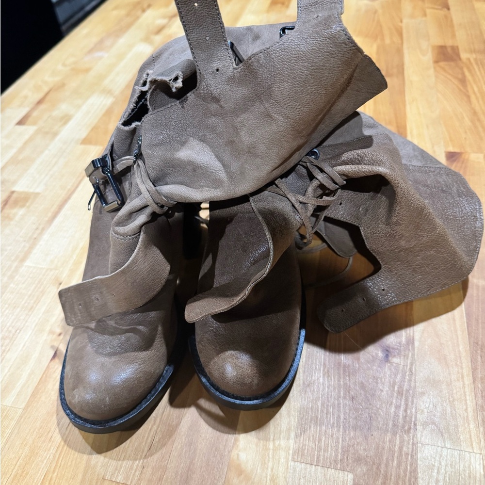 Vince Camuto Tan Wedge Boots